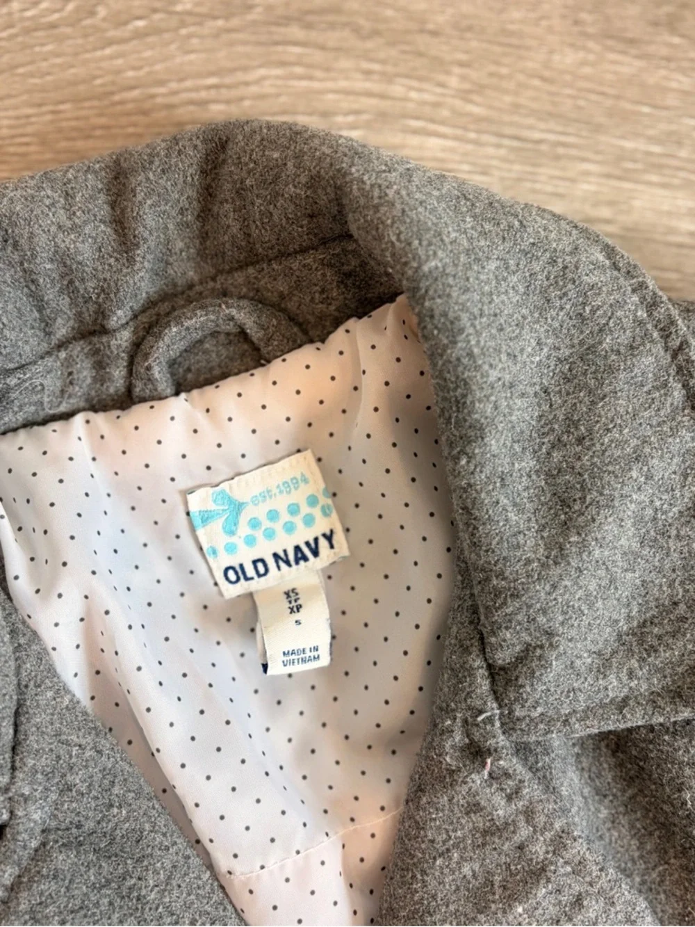 Old Navy little girls gray peacoat